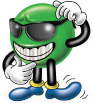 Grinning Green Face